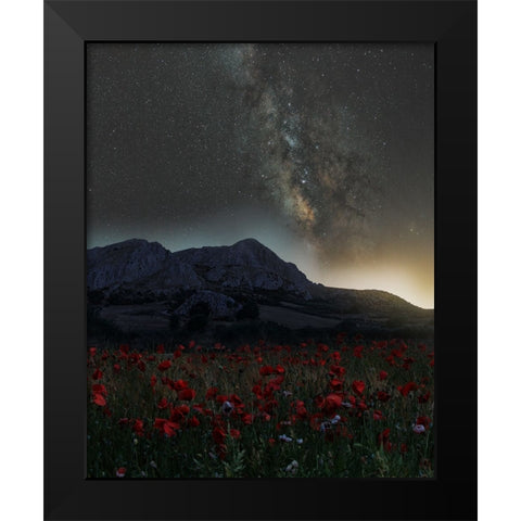 The light pollution Black Modern Wood Framed Art Print by Del Puerto, Javier