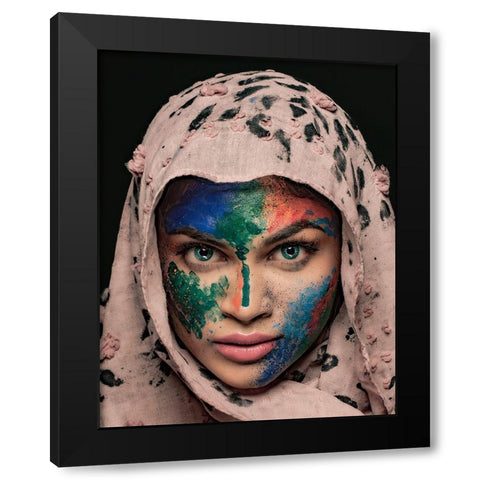 DUALITY Black Modern Wood Framed Art Print with Double Matting by Chattopadhyay, Debasish