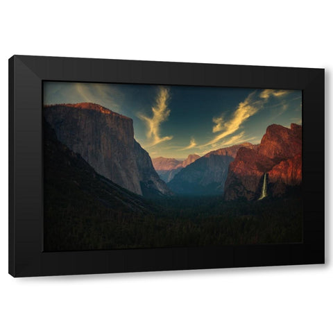 Yosemite 3 Black Modern Wood Framed Art Print with Double Matting by Moshavash, Pirouz