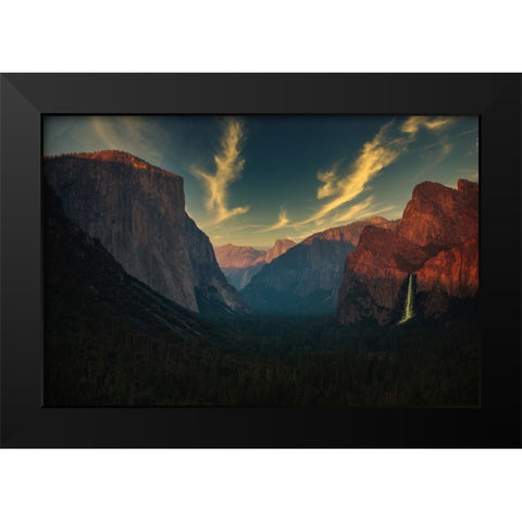 Yosemite 3 Black Modern Wood Framed Art Print by Moshavash, Pirouz