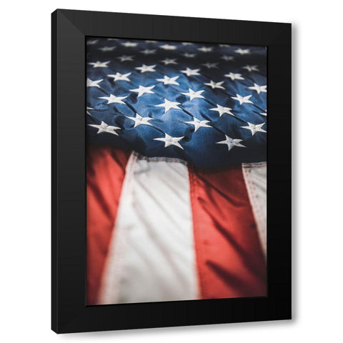 Old Glory Black Modern Wood Framed Art Print by Mossholder, Tim