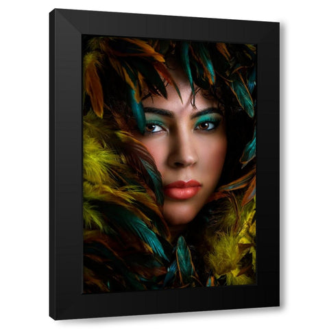 Untitled Black Modern Wood Framed Art Print with Double Matting by Pandya, Hardik