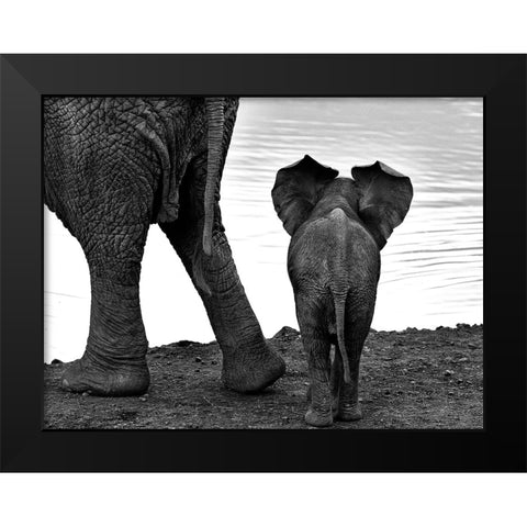 Together Black Modern Wood Framed Art Print by Oberai, Jassi