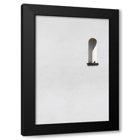 Single dove Black Modern Wood Framed Art Print by Cederberg, Marcus