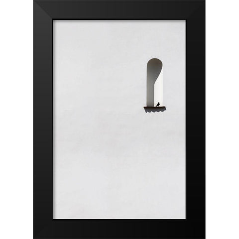 Single dove Black Modern Wood Framed Art Print by Cederberg, Marcus