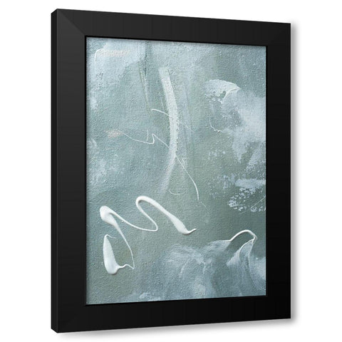 Green and White Acrylic No 1 Black Modern Wood Framed Art Print with Double Matting by Sawall, Anastasia