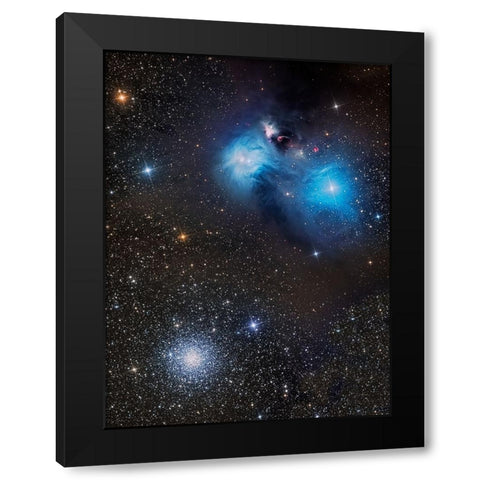 Blue Eyes And A Smile - Ngc 6726 Black Modern Wood Framed Art Print by Chander, Vikas