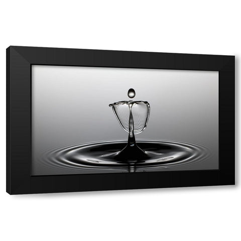 Waterdancer Black Modern Wood Framed Art Print with Double Matting by Schade, Peter