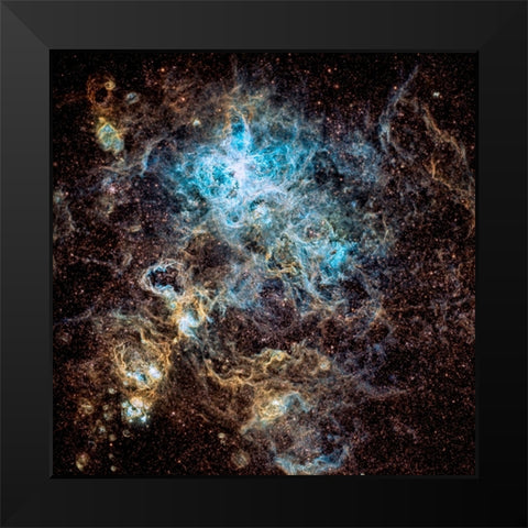 Tarantula Nebula Black Modern Wood Framed Art Print by Chander, Vikas