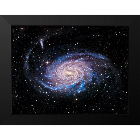 NGC 6744 Galaxy Black Modern Wood Framed Art Print by Chander, Vikas