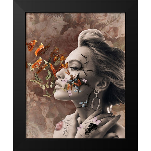 From my cracks... Black Modern Wood Framed Art Print by Purplesunshine