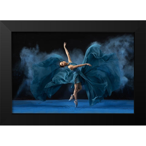 Rasa Ballerina Black Modern Wood Framed Art Print by Suhardjo, Lisdiyanto