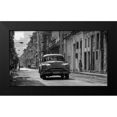 Havana in Black a White Black Modern Wood Framed Art Print by Einhorn, Itzik