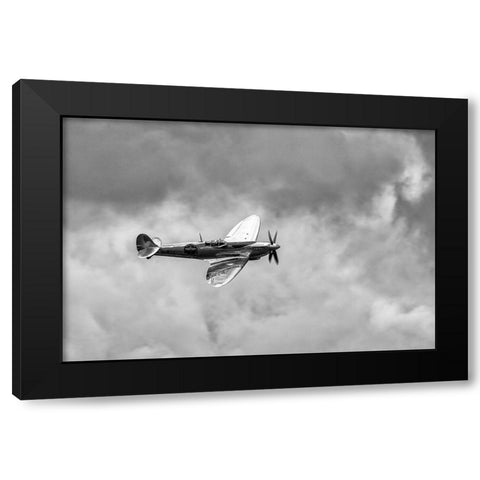 The Silver Spitfire. Black Modern Wood Framed Art Print with Double Matting by Londal, Leif