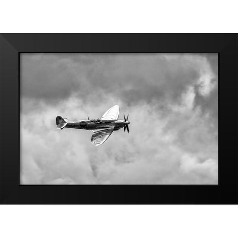 The Silver Spitfire. Black Modern Wood Framed Art Print by Londal, Leif