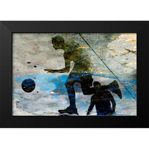 basketball_2 Black Modern Wood Framed Art Print by Maglione, Raffaele