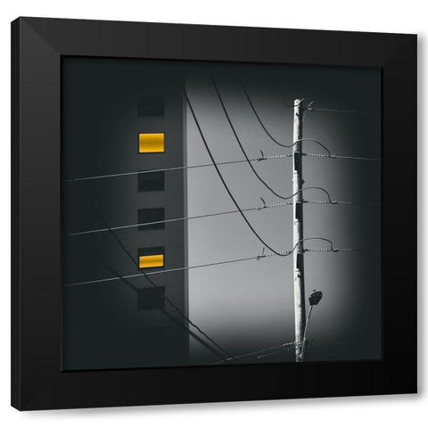 Supply A Demand Black Modern Wood Framed Art Print with Double Matting by Strelok