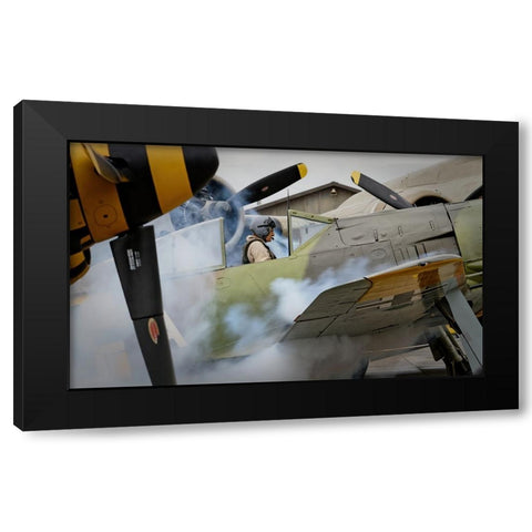 Engines Black Modern Wood Framed Art Print by Mccleave, Thomas