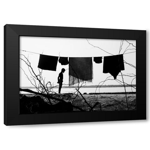 Solitude Black Modern Wood Framed Art Print with Double Matting by Ghosh, Tathagata