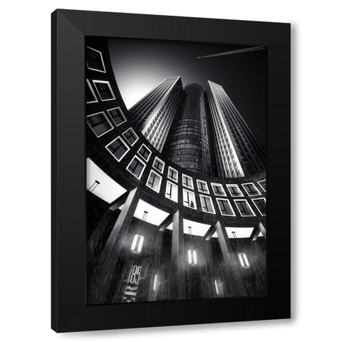 Frankfurt 185 Black Modern Wood Framed Art Print with Double Matting by Otero Sobrino, Dani