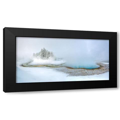 A Little Pearl Pond Black Modern Wood Framed Art Print with Double Matting by Mao, Dianne