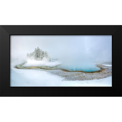 A Little Pearl Pond Black Modern Wood Framed Art Print by Mao, Dianne