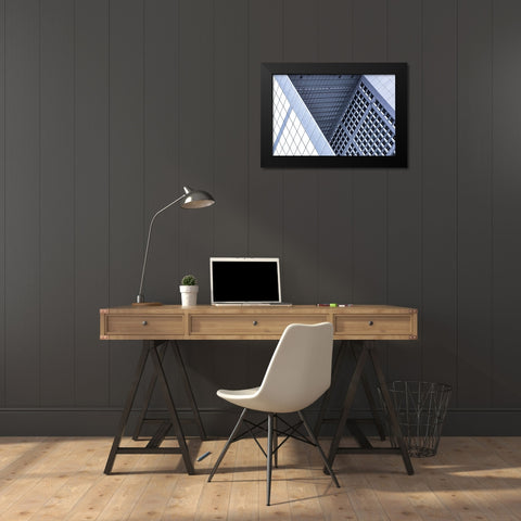 Grande Arche Geometry Black Modern Wood Framed Art Print by Wride, Linda
