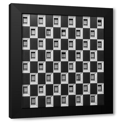 Windows-Vienna Black Modern Wood Framed Art Print with Double Matting by Gumerov, Taymuraz
