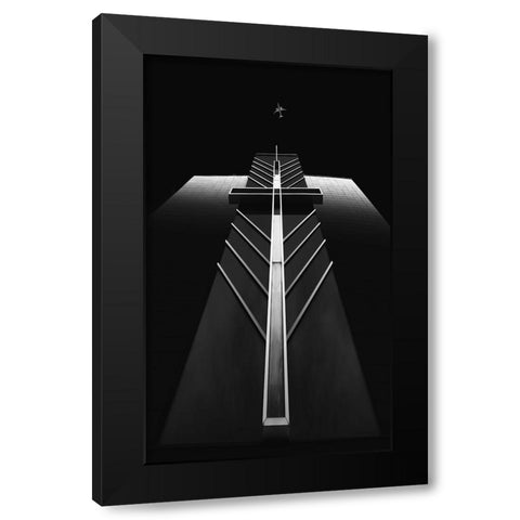 Face Up Black Modern Wood Framed Art Print with Double Matting by And Hongchao, Gu