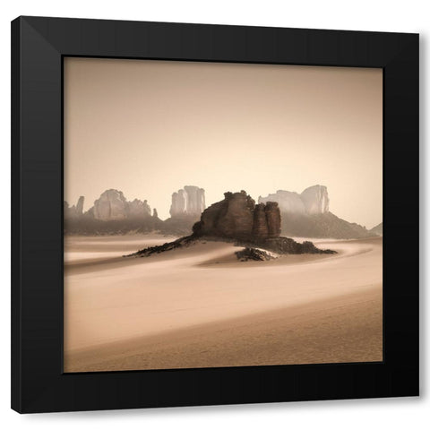 Erg Admer Black Modern Wood Framed Art Print by Billet, Jean-Luc