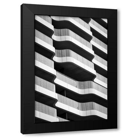 Curved II Black Modern Wood Framed Art Print by Pfeiffer, Peter