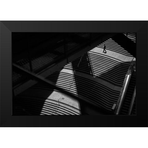 Cast A Shadow Black Modern Wood Framed Art Print by Hata, Satoshi