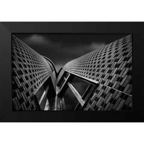 RIValry Black Modern Wood Framed Art Print by Van Son, Greetje
