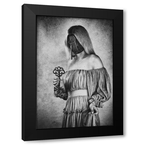 Keys Keeper Black Modern Wood Framed Art Print with Double Matting by Ulfig Arps, Sandra