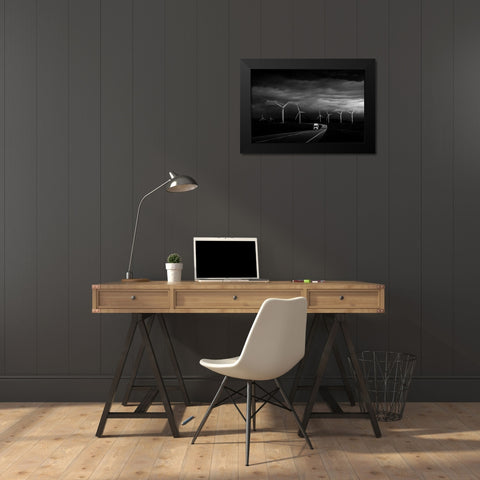 Before Dawn Black Modern Wood Framed Art Print by Li, Bing
