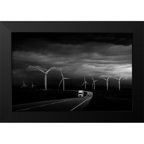 Before Dawn Black Modern Wood Framed Art Print by Li, Bing