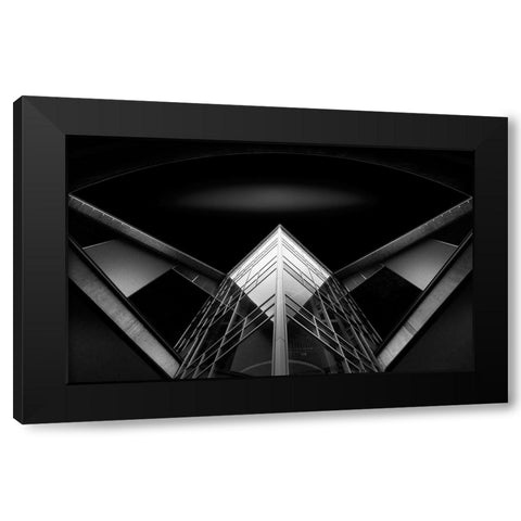 Chem A Biochem Building Black Modern Wood Framed Art Print with Double Matting by D. Tang, Lisa