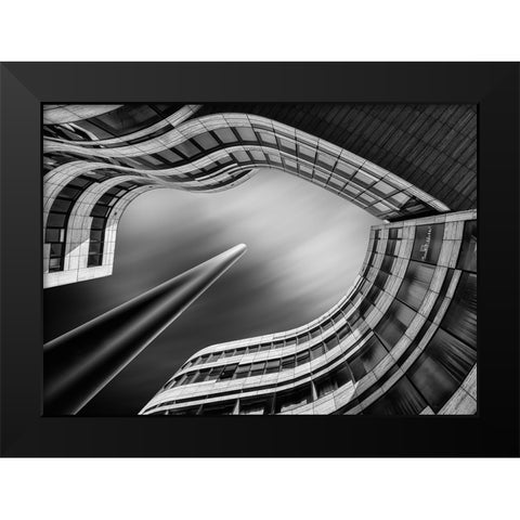 Kap Bogen Black Modern Wood Framed Art Print by Figueras, Antoni