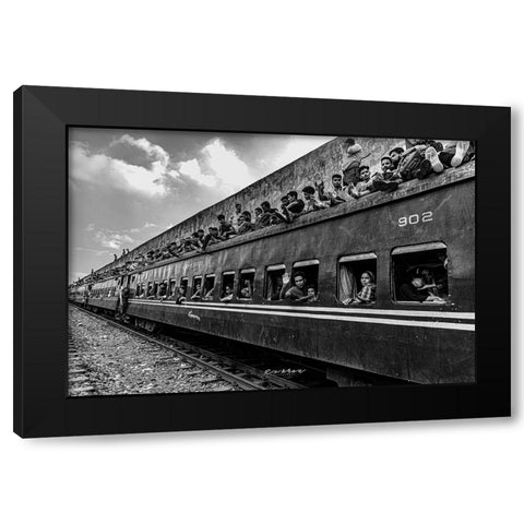Untitled Black Modern Wood Framed Art Print by Alam Khan, Rakibul