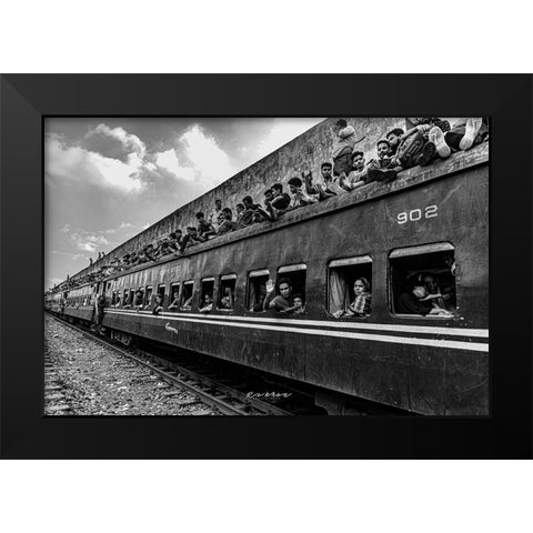 Untitled Black Modern Wood Framed Art Print by Alam Khan, Rakibul