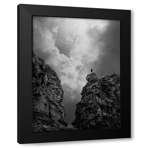 Endless Way Black Modern Wood Framed Art Print with Double Matting by Noori, Saba