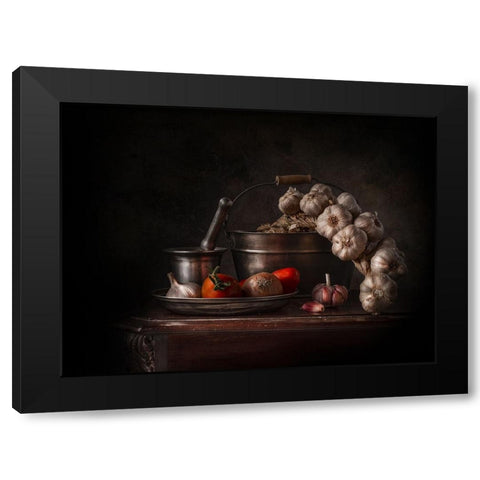 Daily Black Modern Wood Framed Art Print with Double Matting by Perfoncio, Margareth