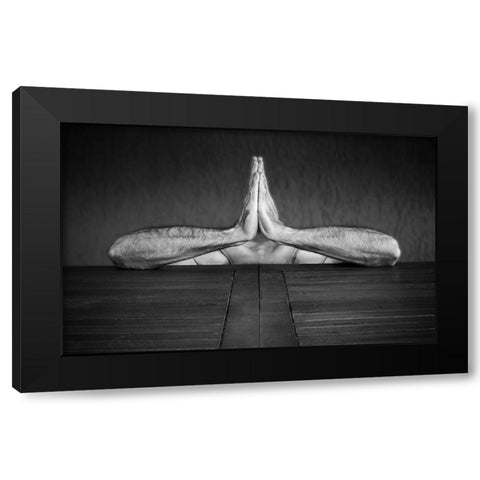 Self Portrait Black Modern Wood Framed Art Print by Toniolo, Giorgio