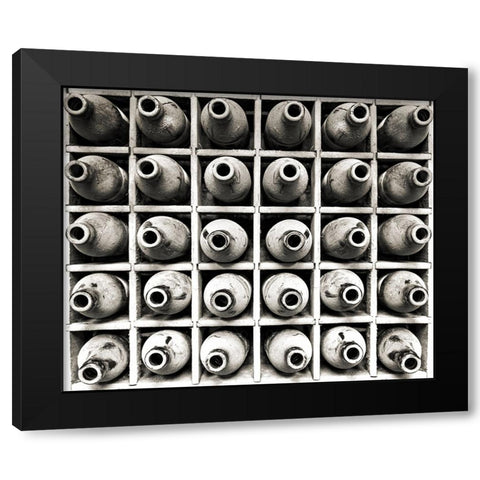 Bottles Black Modern Wood Framed Art Print with Double Matting by Marcel, Christian