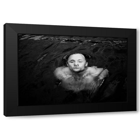 Under Water Black Modern Wood Framed Art Print with Double Matting by Wicklow, Jorgen