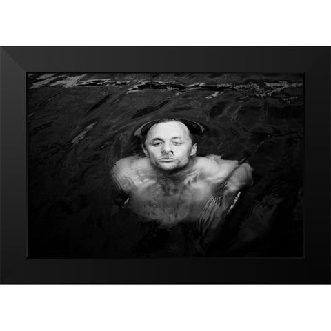 Under Water Black Modern Wood Framed Art Print by Wicklow, Jorgen
