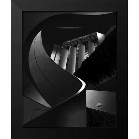 Pan Pacific Nightview Black Modern Wood Framed Art Print by Zeng, Jiahong