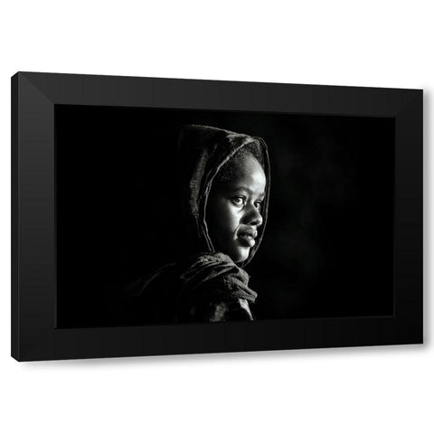 Sunset Portrait Black Modern Wood Framed Art Print with Double Matting by Melesan, Serge