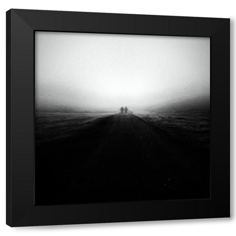 Morning Walk Black Modern Wood Framed Art Print with Double Matting by Wasinger, Renate