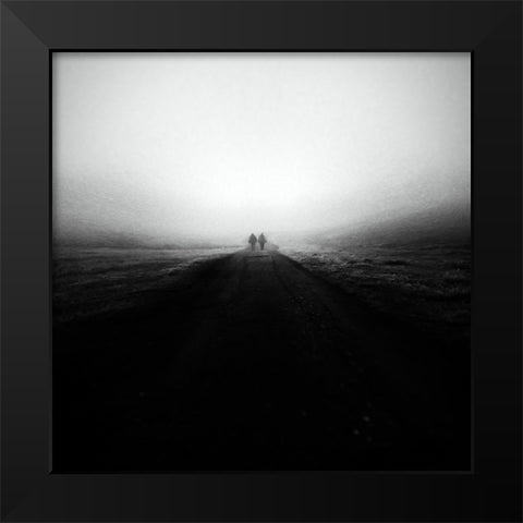 Morning Walk Black Modern Wood Framed Art Print by Wasinger, Renate